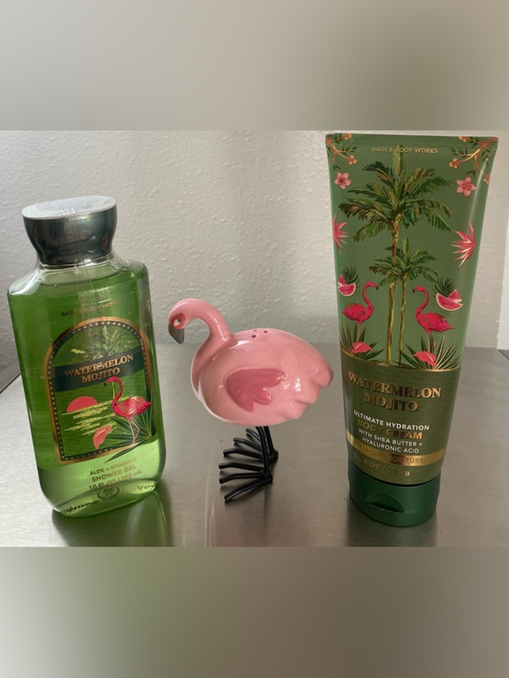 NEW-BATH AND BODY WORKS WATERMELON MOJITO SHOWER GEL AND BODY CREAM SET - Picture 9 of 9